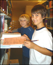 Photo of students at a class visit